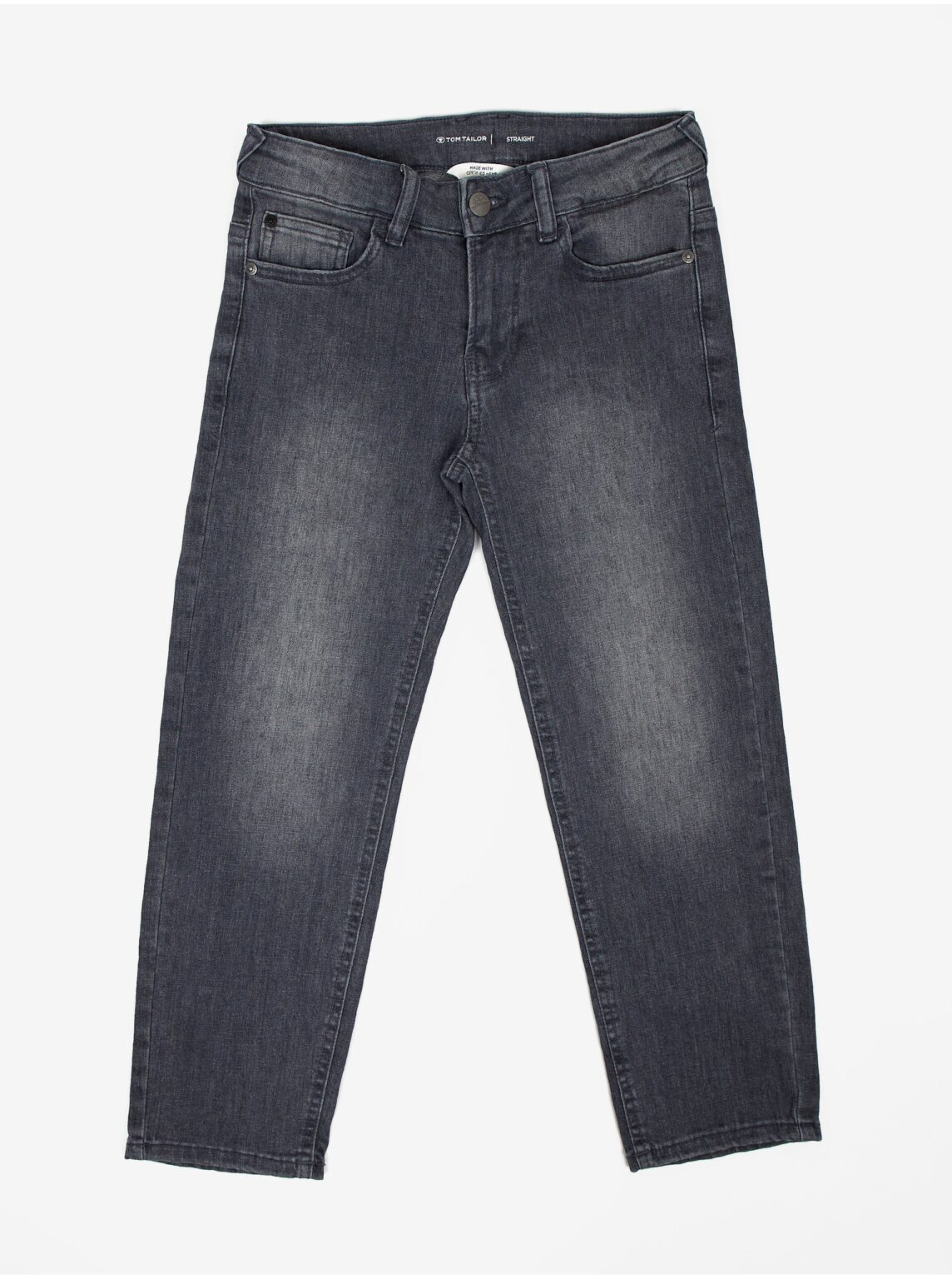 Dark grey boys' straight fit jeans Tom Tailor - Boys