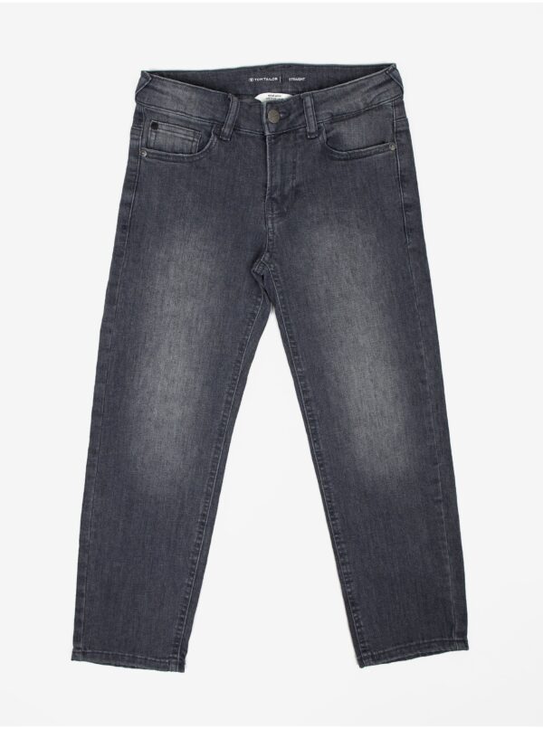 Dark grey boys' straight fit jeans Tom Tailor - Boys
