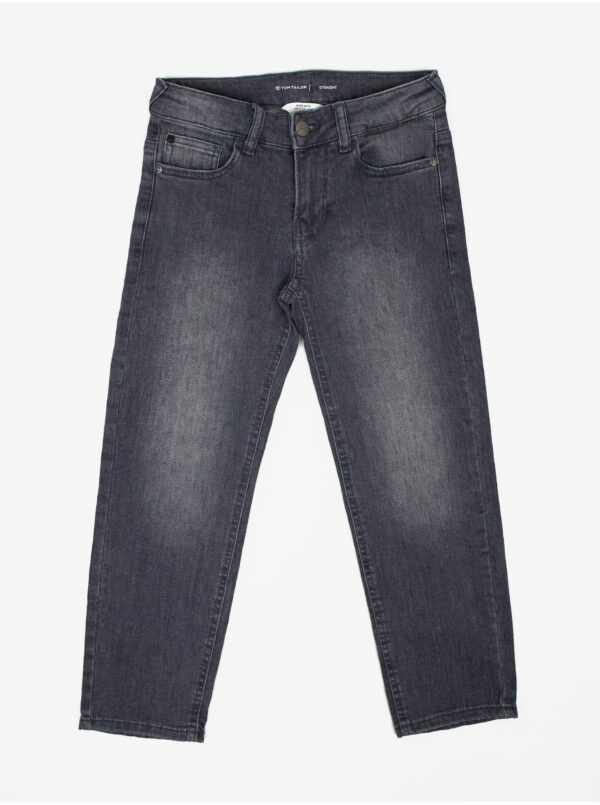Dark grey boys' straight fit jeans Tom Tailor - Boys
