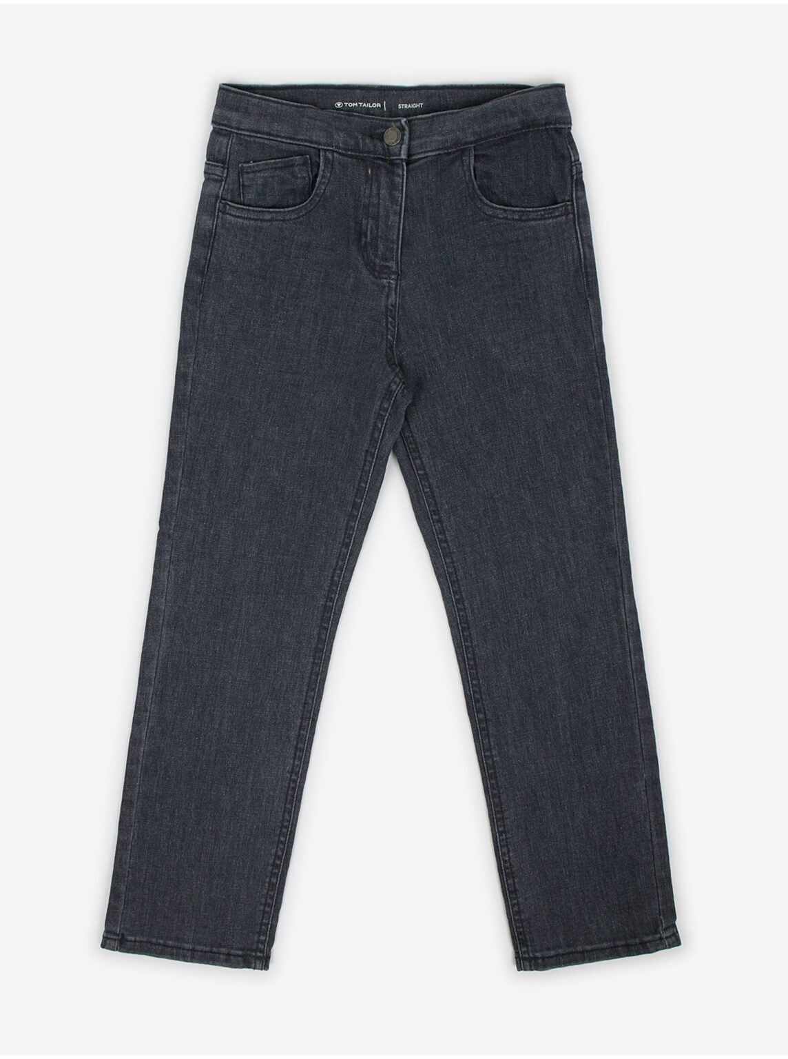 Dark grey girls' straight fit jeans Tom Tailor - Girls