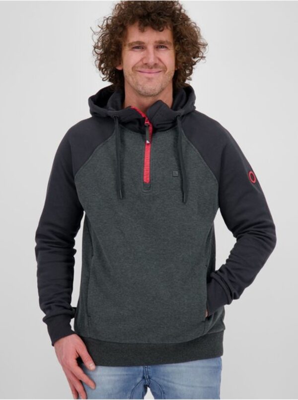 Dark grey men's hoodie Alife and Kickin - Men