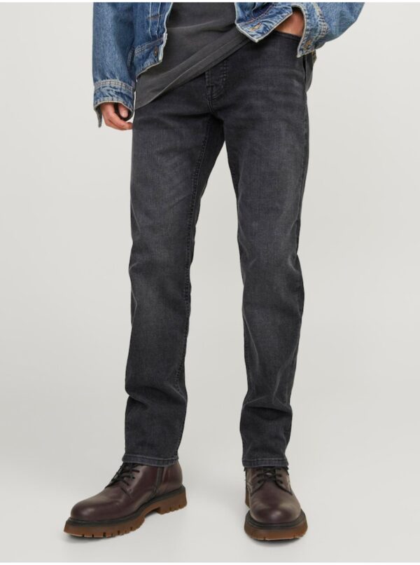 Dark grey men's slim fit jeans Jack & Jones Mike - Men's