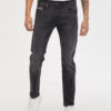 Dark grey men's straight fit jeans Diesel Thommer