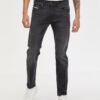 Dark grey men's straight fit jeans Diesel Thommer - Men ́s