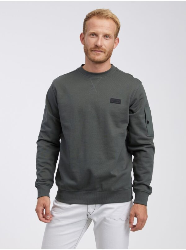 Dark grey men's sweatshirt LERROS - Men's