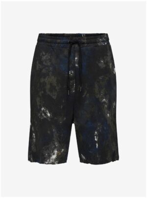 Dark grey patterned sweat shorts ONLY & SONS Lek - Men's