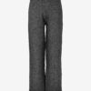 Dark grey striped wide trousers Pieces Cindy - Women's