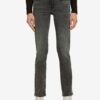 Dark grey women's straight fit jeans Tom Tailor - Women