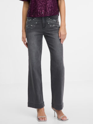Dark grey women's wide leg jeans ORSAY - Women's