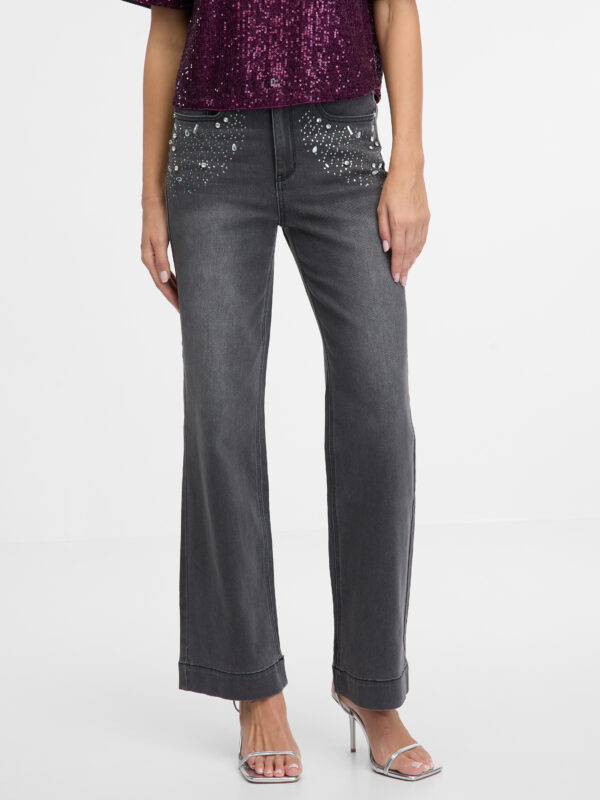 Dark grey women's wide leg jeans ORSAY - Women's
