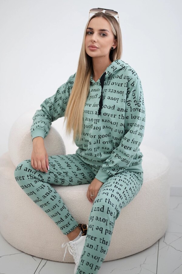 Dark mint print set