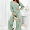 Dark mint sweater set