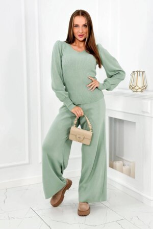 Dark mint sweater set
