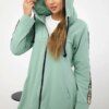 Dark mint zip-up sweatshirt