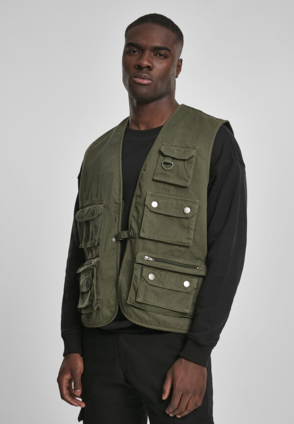Dark olive work vest