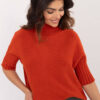 Dark orange turtleneck with cuffs