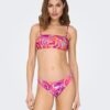 Dark pink Women's Patterned Swimwear Upper ONLY Lolli - Women