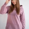 Dark pink dress with a hood