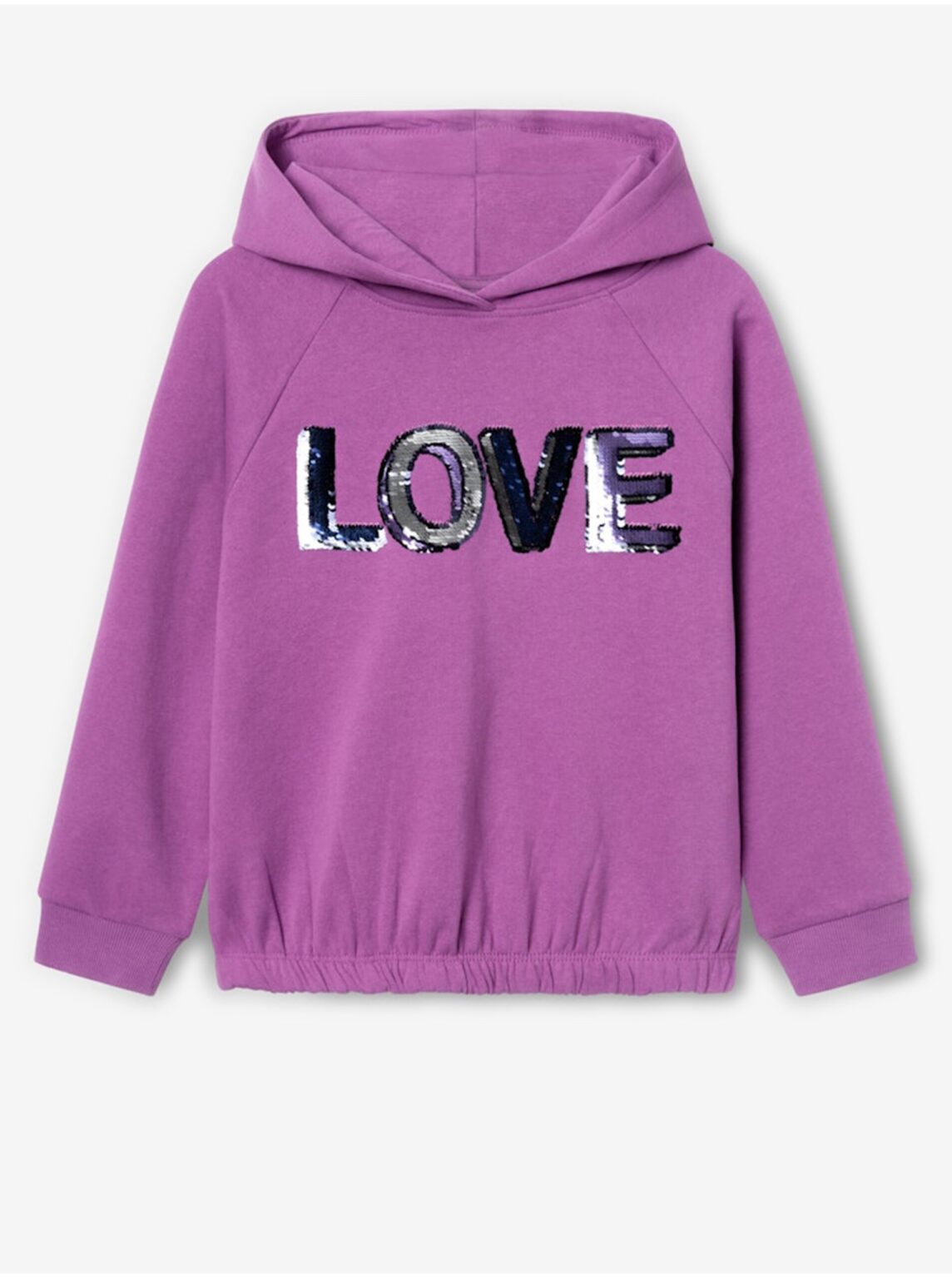 Dark pink girl's hoodie name it Frida - Girls