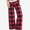 Dark pink girly checked pants Desigual Denis - Girls