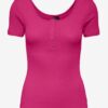 Dark pink women's T-shirt Pieces Kitte - Women