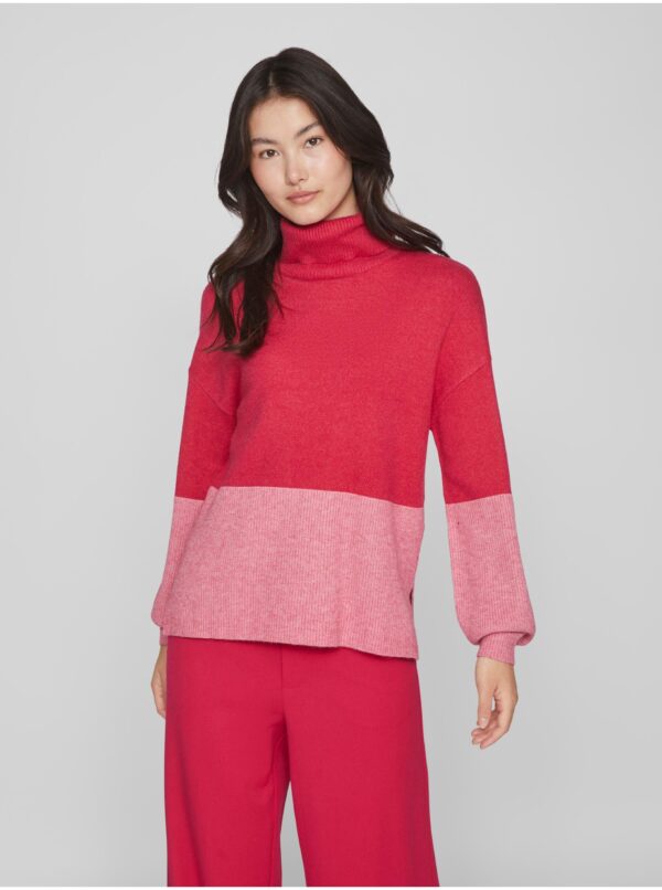 Dark pink women's turtleneck VILA Ril - Women's