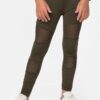 Darkolive Girls' Tech Mesh Leggings