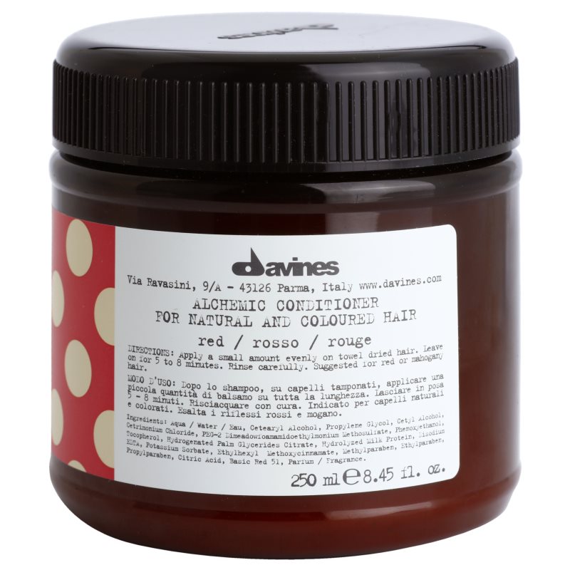 Davines Alchemic Conditioner Red hidratáló kondicionáló a hajszín élénkítéséért 250 ml-Ár
