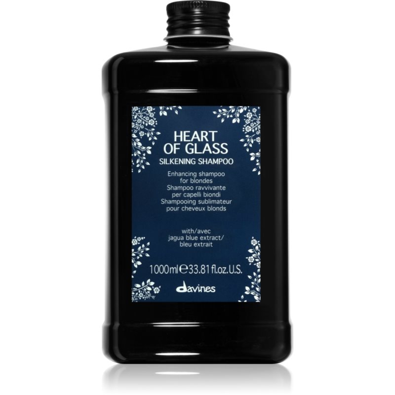 Davines Heart of Glass Silkening Shampoo finom állagú tisztító sampon szőke hajra 1000 ml-Ár