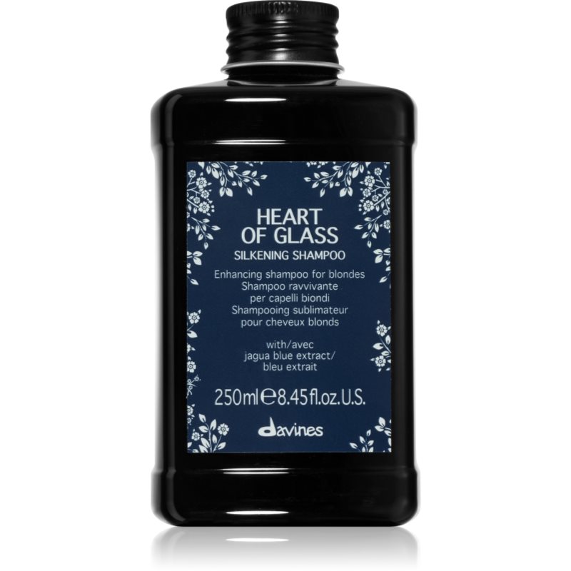 Davines Heart of Glass Silkening Shampoo finom állagú tisztító sampon szőke hajra 250 ml-Ár