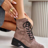 Decorated ankle boots Workery women's insulated D&A Taupe