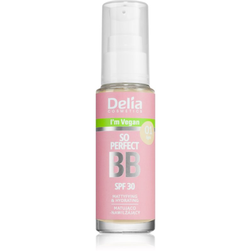 Delia Cosmetics BB So Perfect mattító BB krém hidratáló hatással árnyalat 01 Light 30 ml-Ár