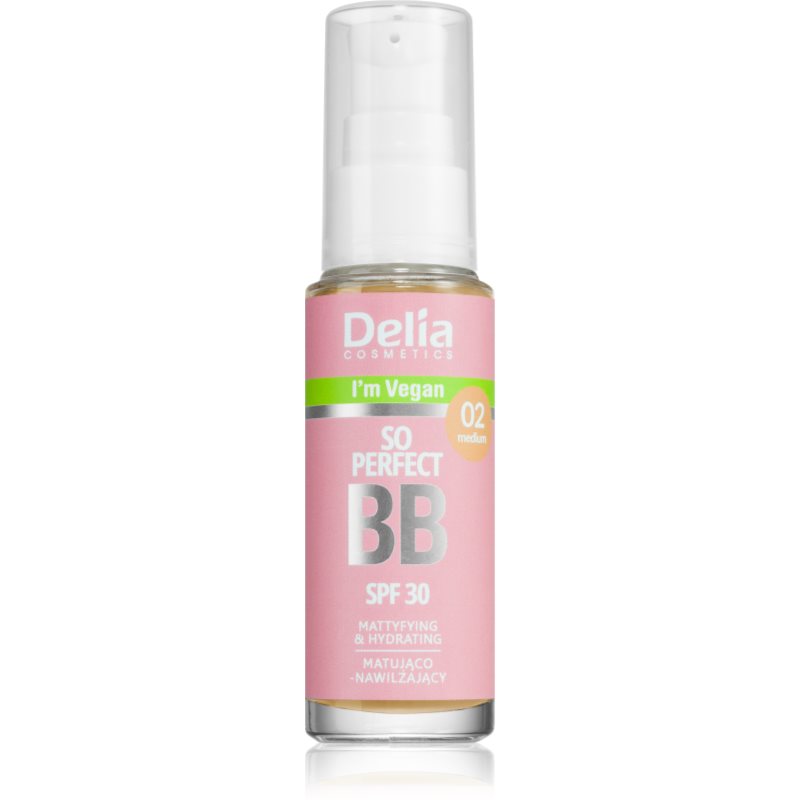 Delia Cosmetics BB So Perfect mattító BB krém hidratáló hatással árnyalat 02 Medium 30 ml-Ár