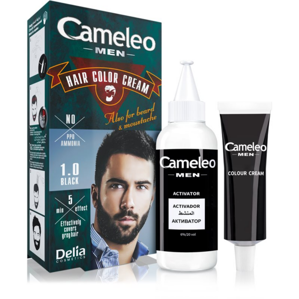Delia Cosmetics Cameleo Men hajfesték árnyalat 1.0 Black 30 ml-Eredeti