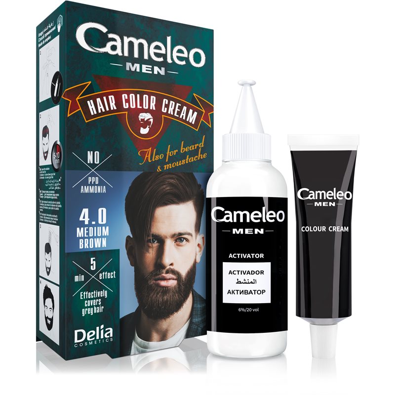 Delia Cosmetics Cameleo Men hajfesték árnyalat 4.0 Medium Brown 30 ml-Eredeti