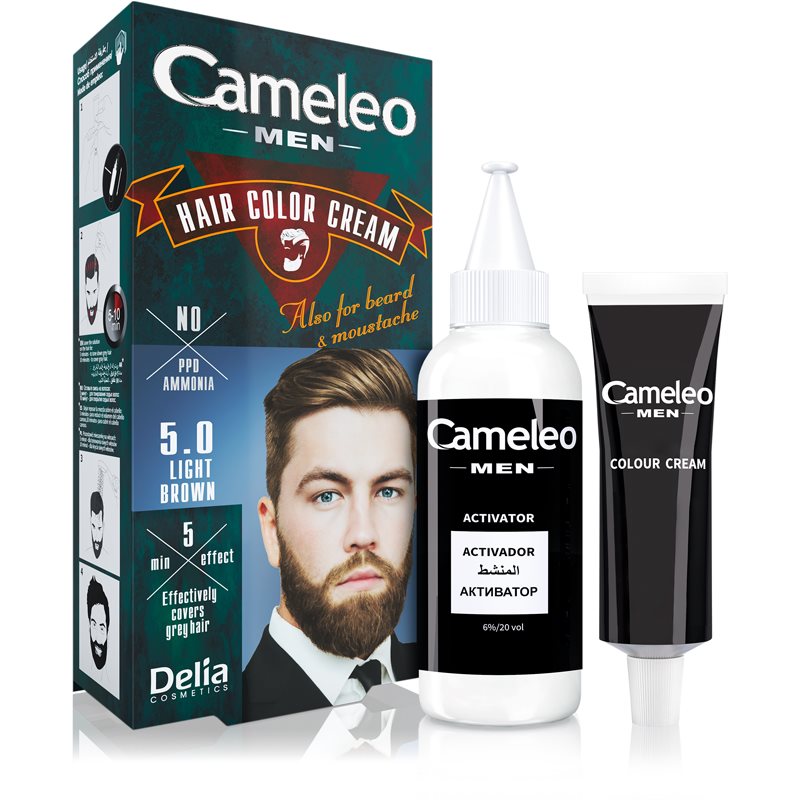 Delia Cosmetics Cameleo Men hajfesték árnyalat 5.0 Light Brown 30 ml-Eredeti