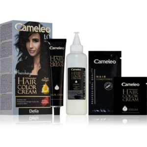 Delia Cosmetics Cameleo Omega tartós hajfesték árnyalat 1.0 Black-Ár