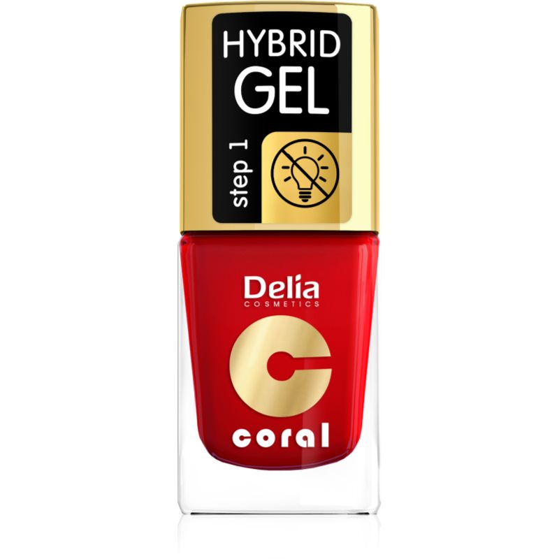 Delia Cosmetics Coral Nail Enamel Hybrid Gel géles körömlakk árnyalat 01 11 ml-Eredeti