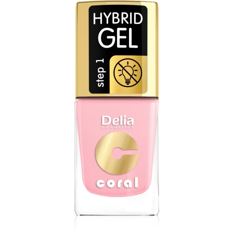 Delia Cosmetics Coral Nail Enamel Hybrid Gel géles körömlakk árnyalat 04  11 ml-Eredeti