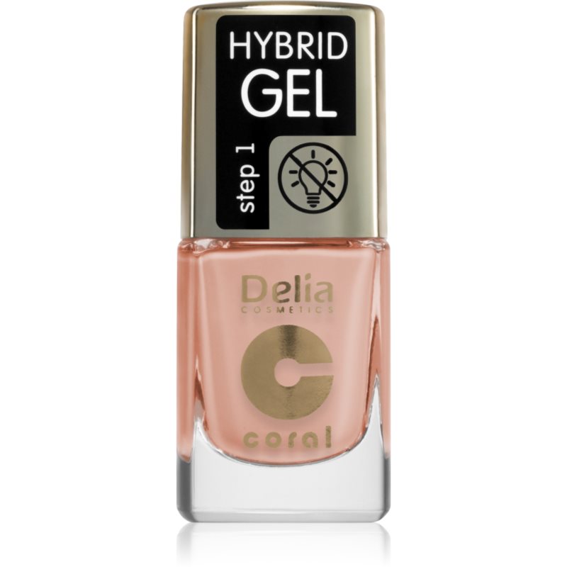 Delia Cosmetics Coral Nail Enamel Hybrid Gel géles körömlakk árnyalat 136 11 ml