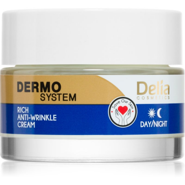 Delia Cosmetics Dermo System intenzíven feszesítő nappali és éjszakai krém a ráncok ellen 50 ml Delia Cosmetics Dermo System intenzíven feszesítő nappali és éjszakai krém a ráncok ellen 50 ml