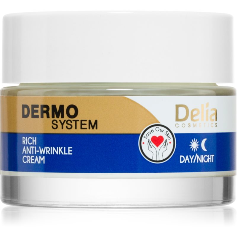 Delia Cosmetics Dermo System intenzíven feszesítő nappali és éjszakai krém a ráncok ellen 50 ml