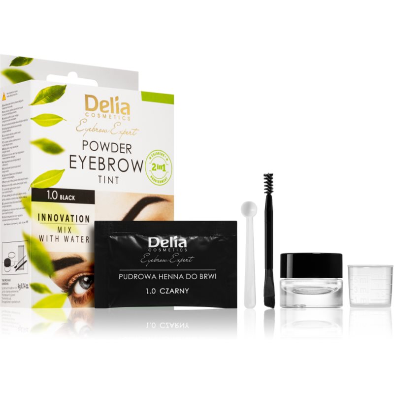 Delia Cosmetics Eyebrow Expert tonizáló szemöldökfesték árnyalat 1.0 Black 4 g-Ár