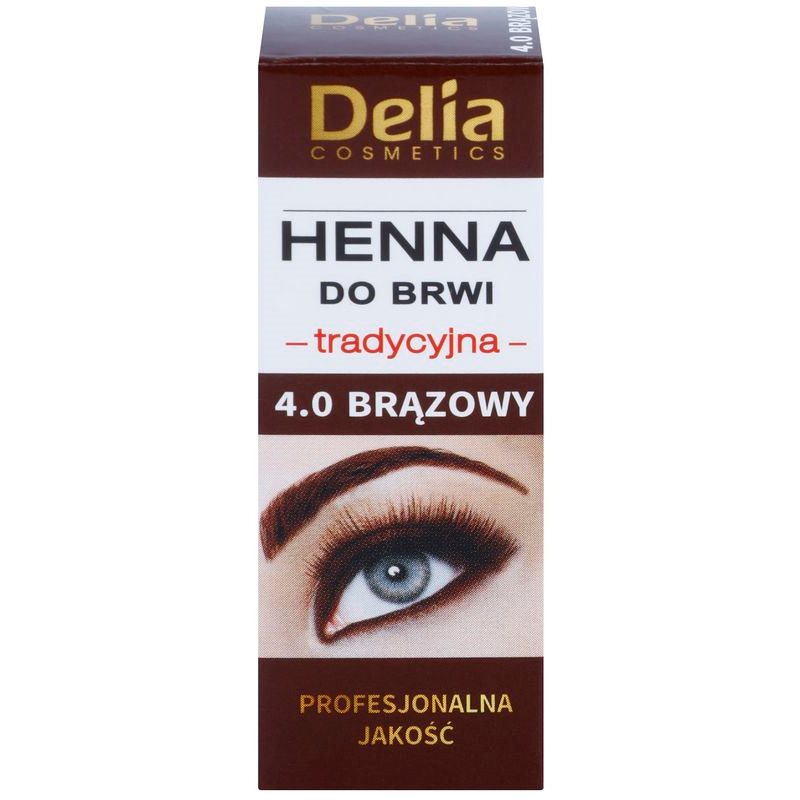 Delia Cosmetics Henna szemöldökfesték árnyalat 4.0 Brown 2 g + 2 ml-Eredeti