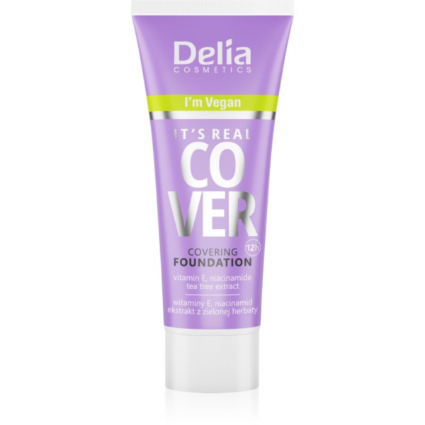 Delia Cosmetics It's Real Cover fedő hatású alapozó árnyalat 201 vanille 30 ml-Ár