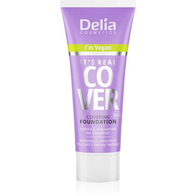 Delia Cosmetics It's Real Cover fedő hatású alapozó árnyalat 204 frappe 30 ml-Ár