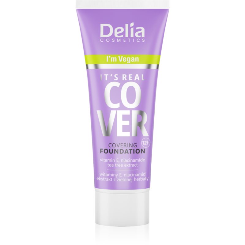 Delia Cosmetics It's Real Cover fedő hatású alapozó árnyalat 205 caramel 30 ml-Ár