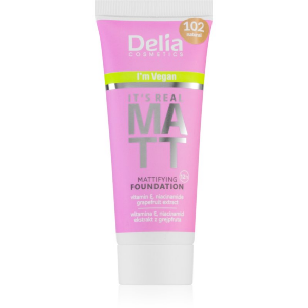 Delia Cosmetics It's Real Matt mattító alapozó árnyalat 102 Natural 30 ml-Ár