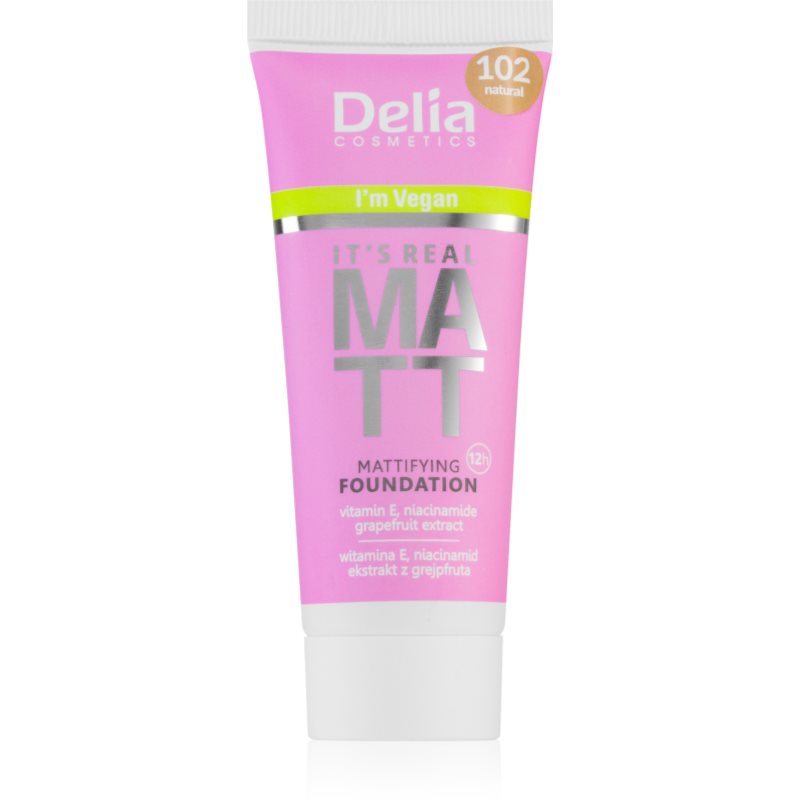 Delia Cosmetics It's Real Matt mattító alapozó árnyalat 102 Natural 30 ml-Ár