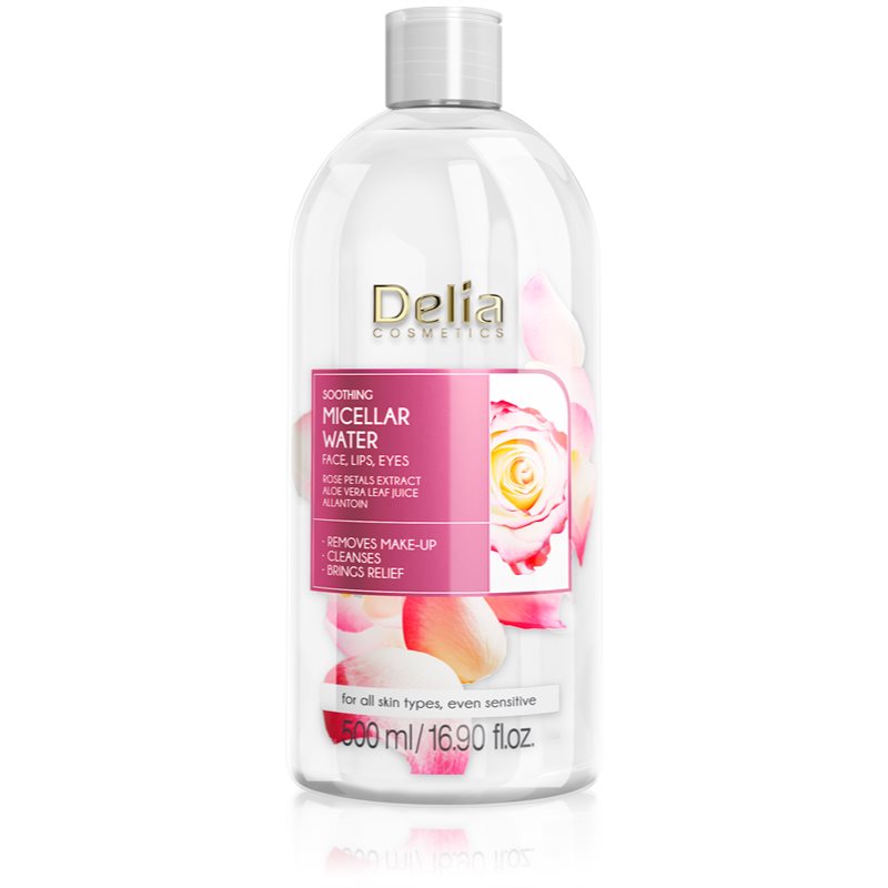 Delia Cosmetics Micellar Water Rose Petals Extract micellás tisztító víz nyugtató hatással 500 ml-Eredeti